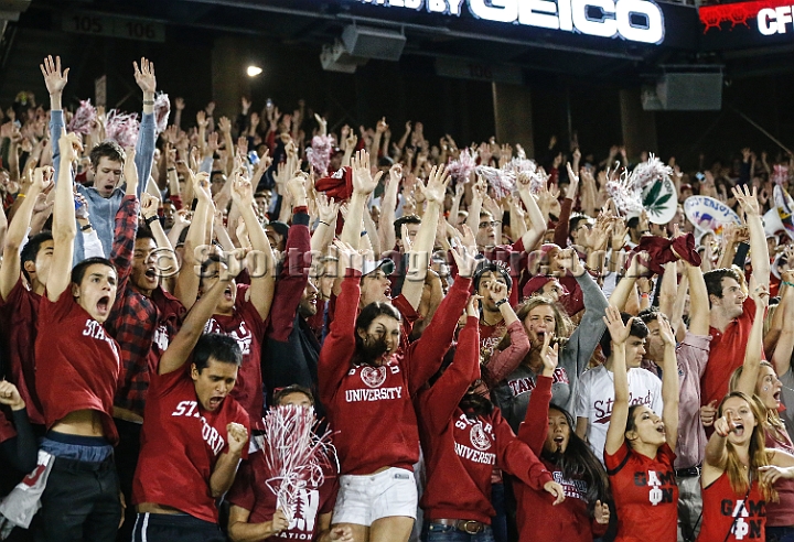 2013Stanford-Wash-010.JPG - Oct. 5, 2013; Stanford, CA, USA; Stanford Cardinal fan react after Tyler Gafney (25) scores on an 11 yard run against the Washington Huskies at  Stanford Stadium. Stanford defeated Washington 31-28.